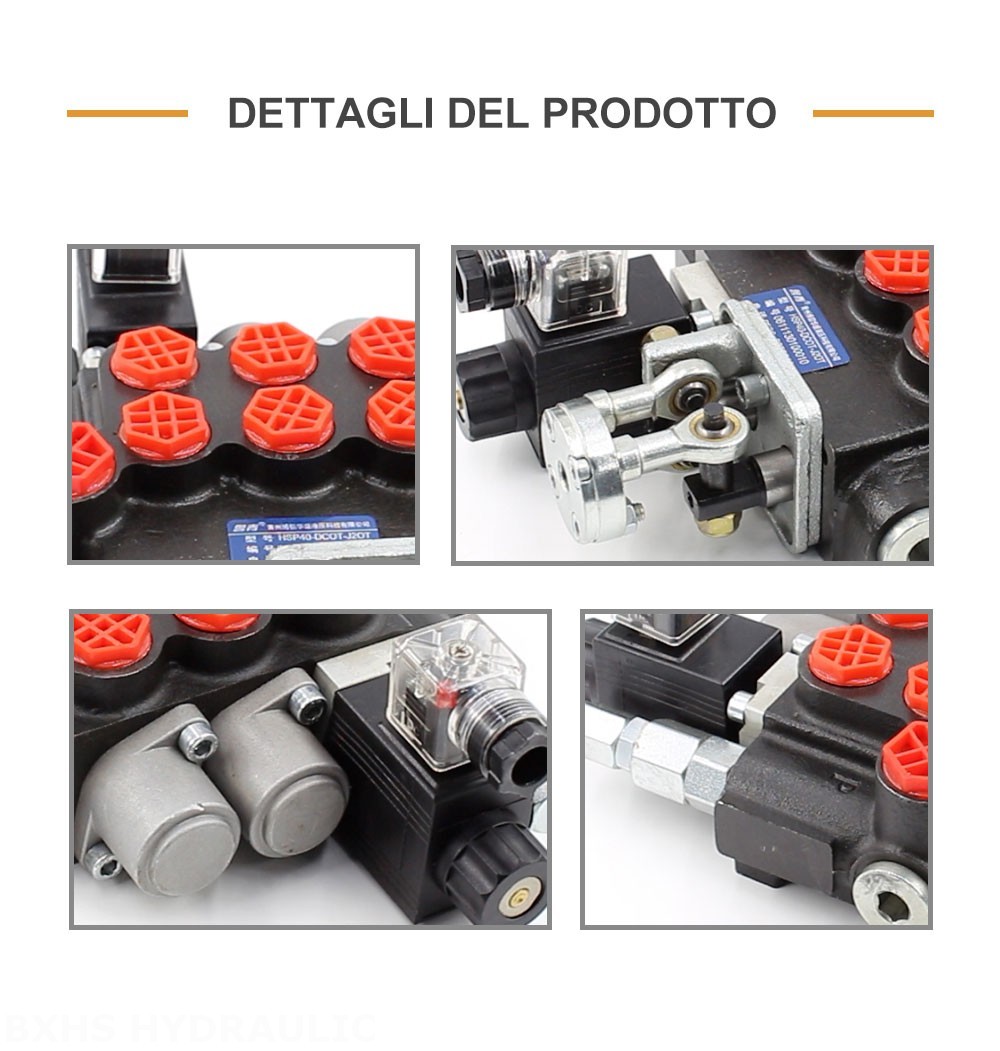 P40 Solenoide e joystick 3 Spool Valvola direzionale monoblocco